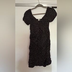 American Eagle black and white polka dot dress